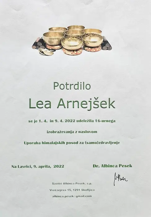 Potrdilo za uporabo himalajskih posod