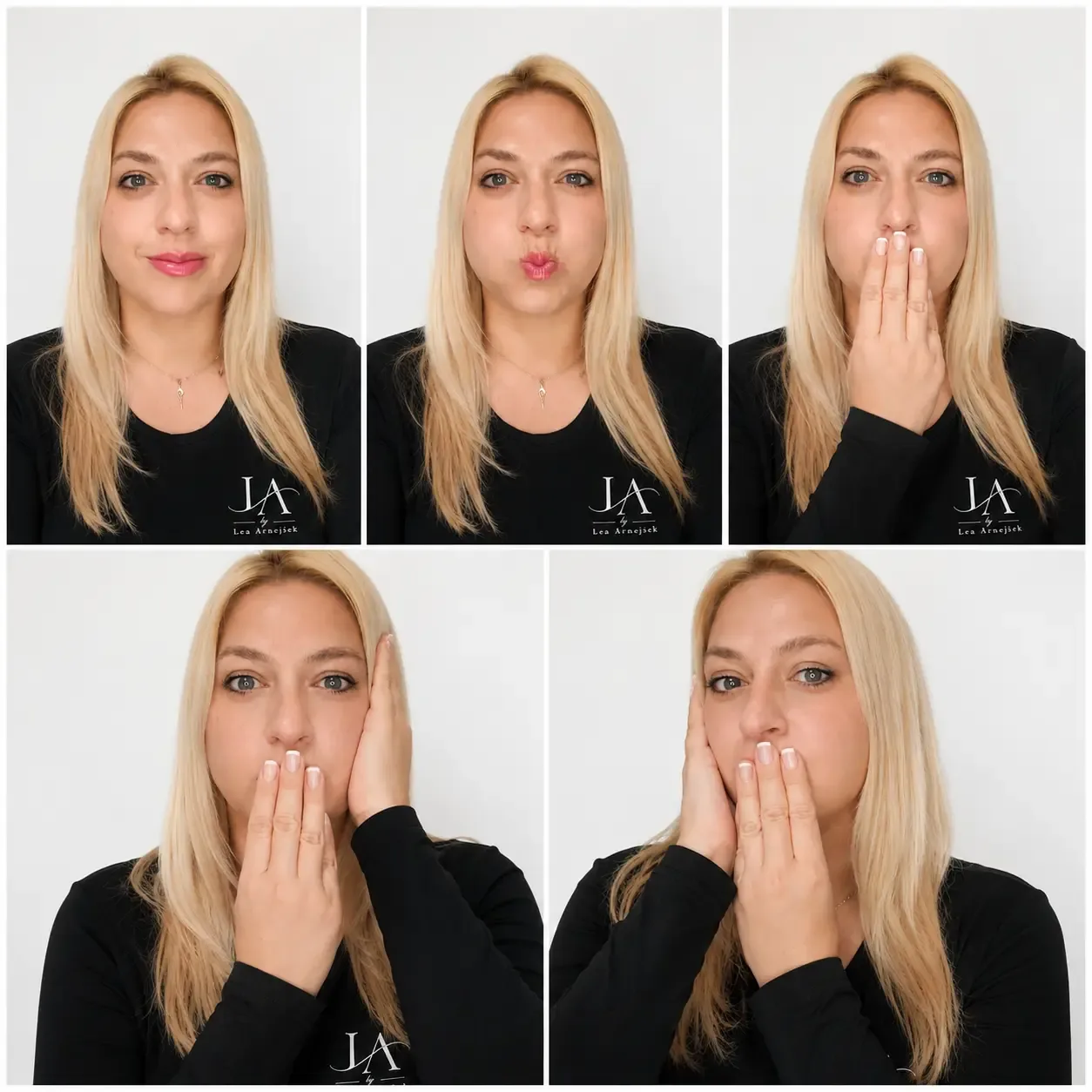 Lea Arnejšek med prikazom vaj Tao joge obraza